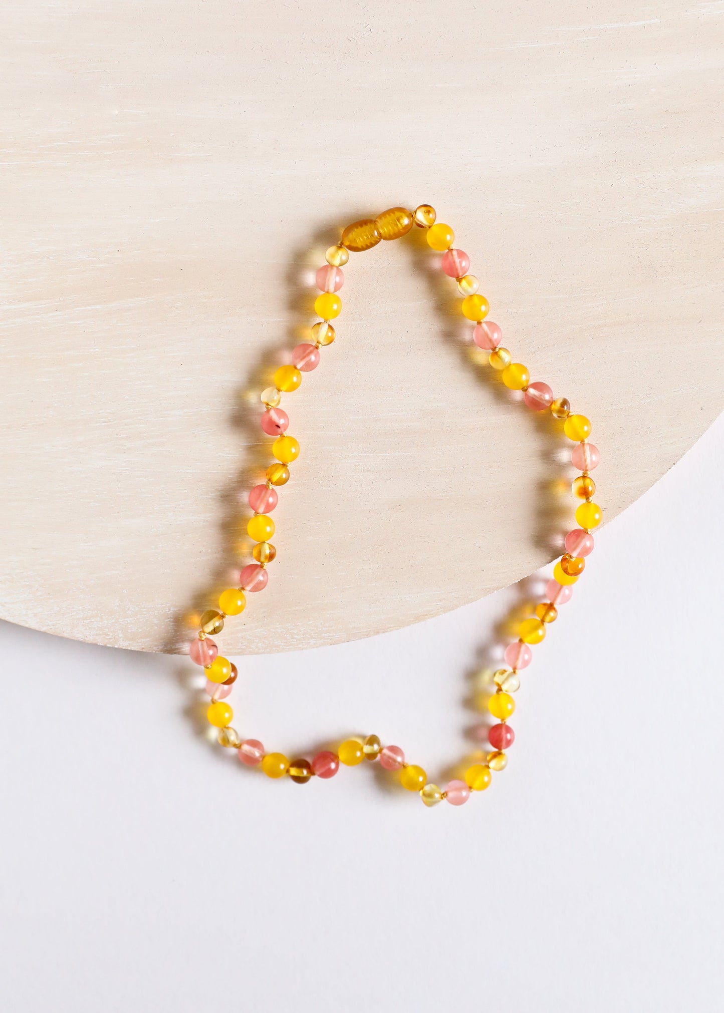 Polished Honey Baltic Amber + Honeysuckle Gemstones || Kids Set ||