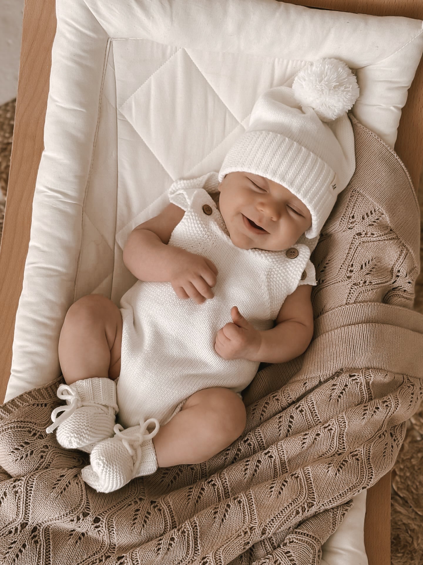 Luna + Luca Novelty Knit Romper - White