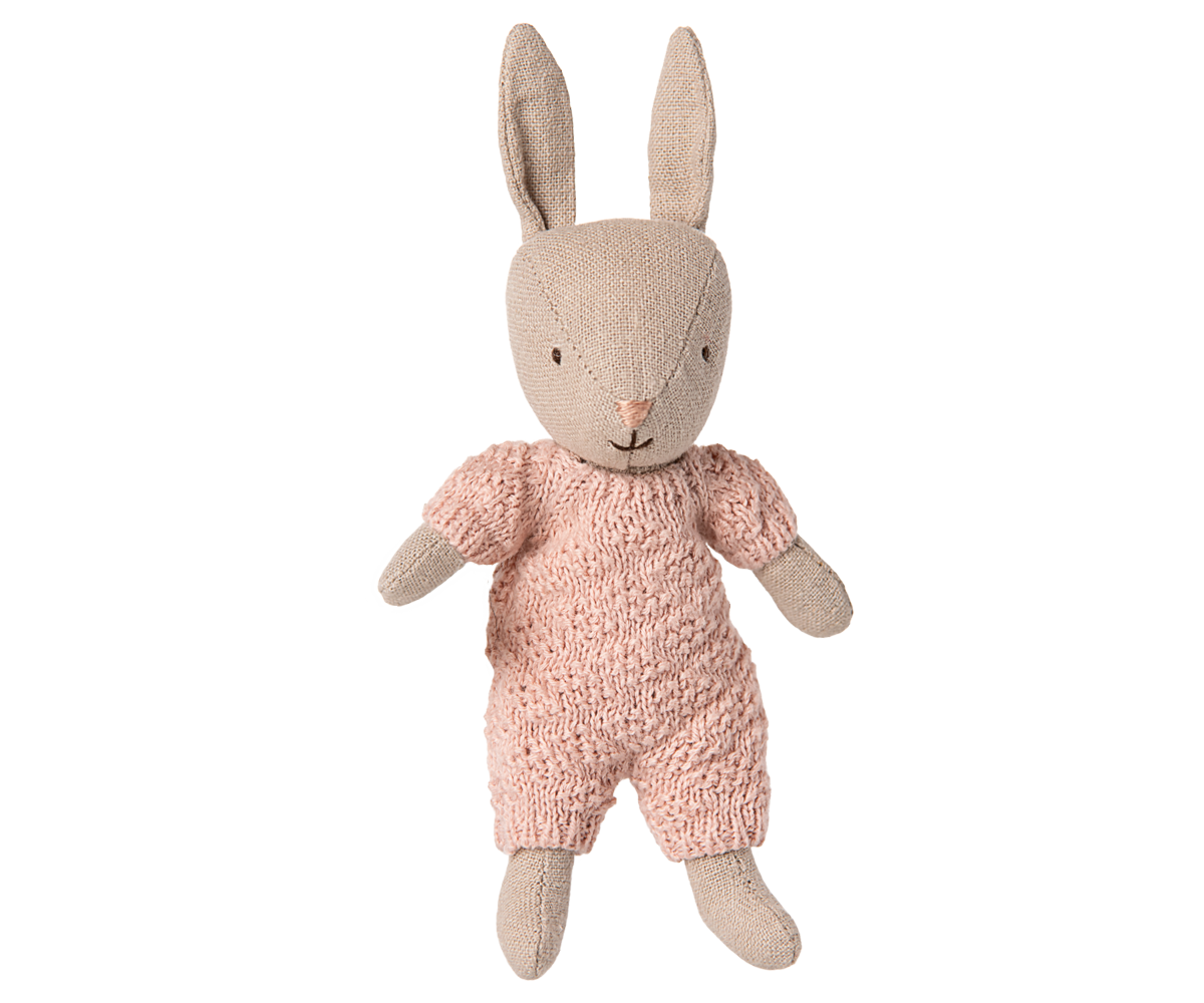 Rabbit, Micro - Sand - Rose knitted suit