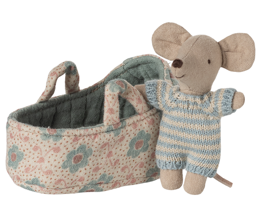 Baby mouse in carry cot - Blue