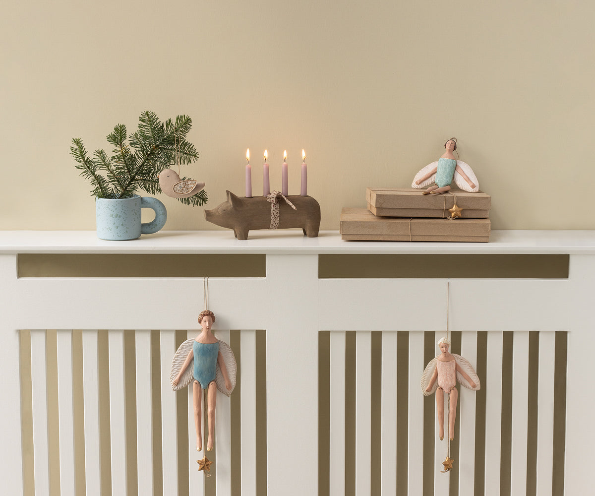 Fabric ornament, Bird - Branches - Blue