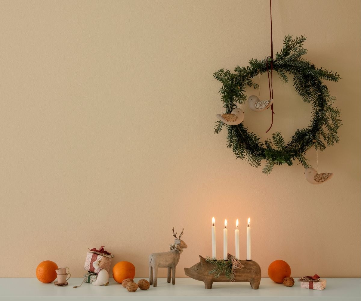 Fabric ornament, Bird - Branches - Blue