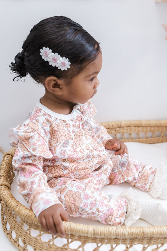 Luna + Luca Floral Jumpsuit + Bow