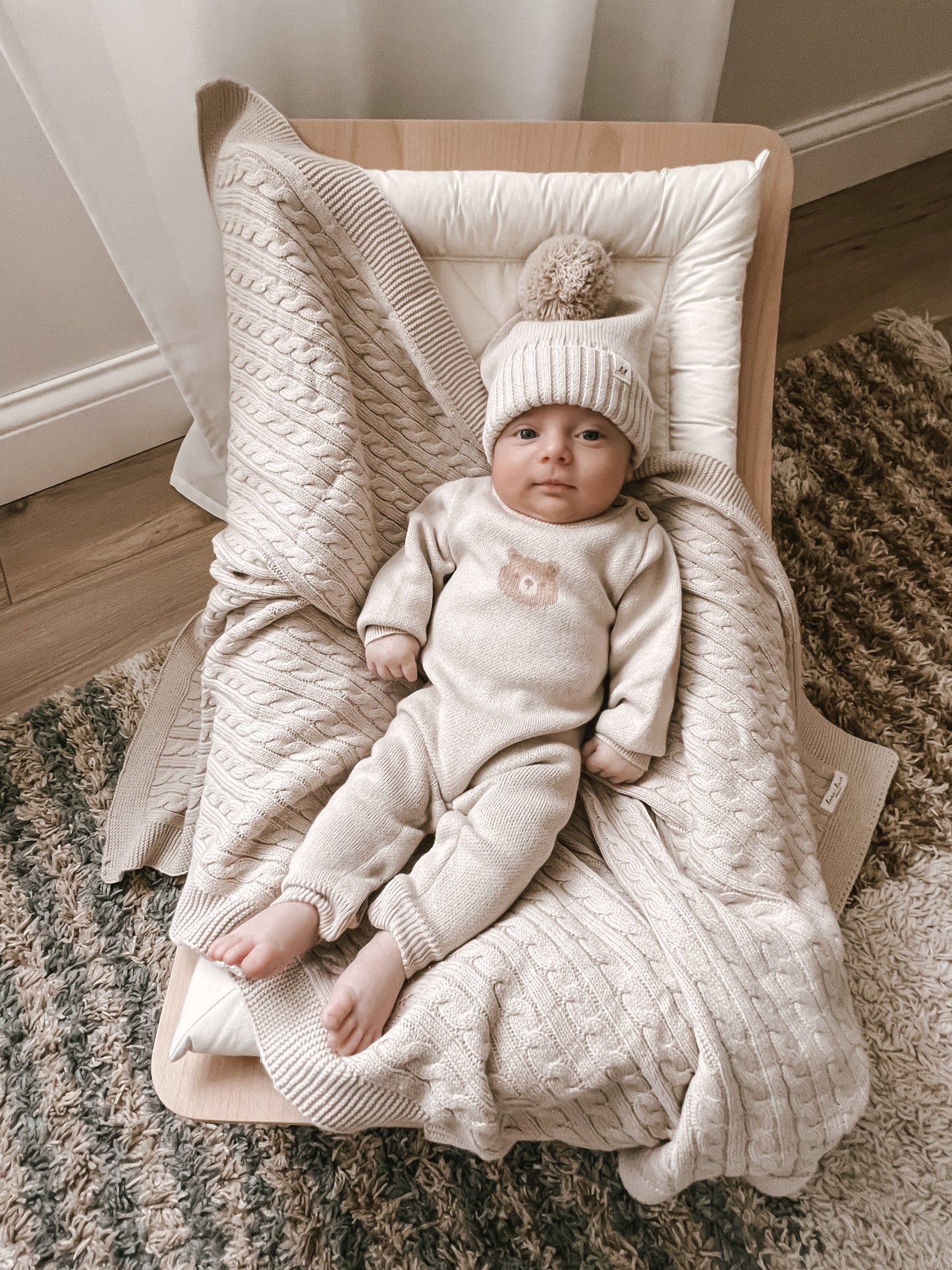 Luna + Luca Bear Jacquard Jumpsuit