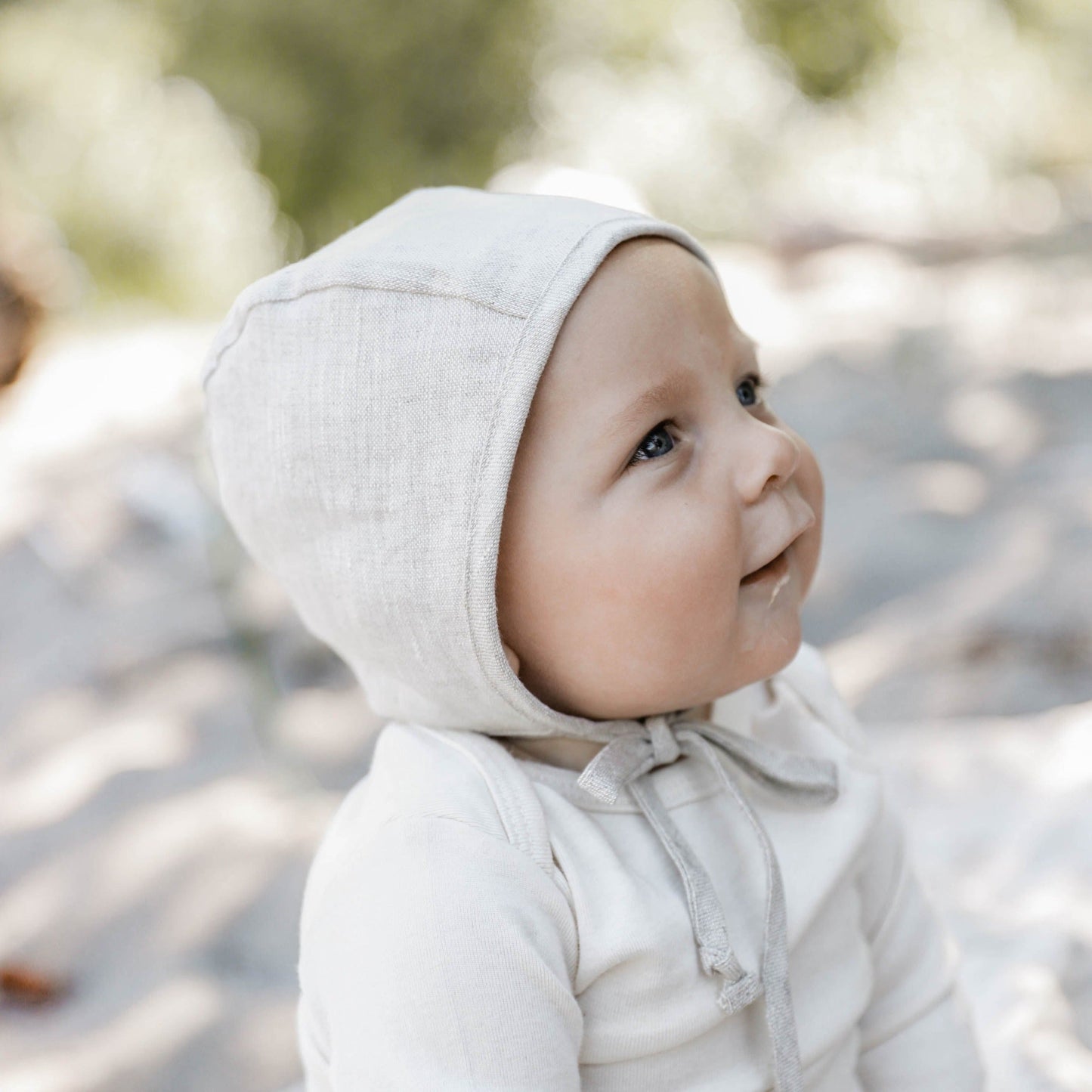 Sand Linen Bonnet Cotton-Lined