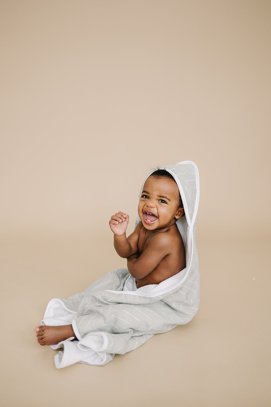 Desert Sage Muslin Hooded Towel