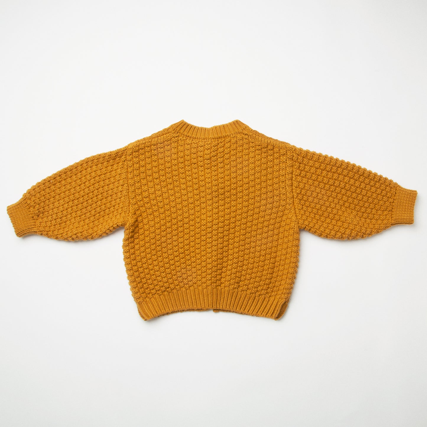 Twister Cardigan - Mustard Organic Cotton Knit