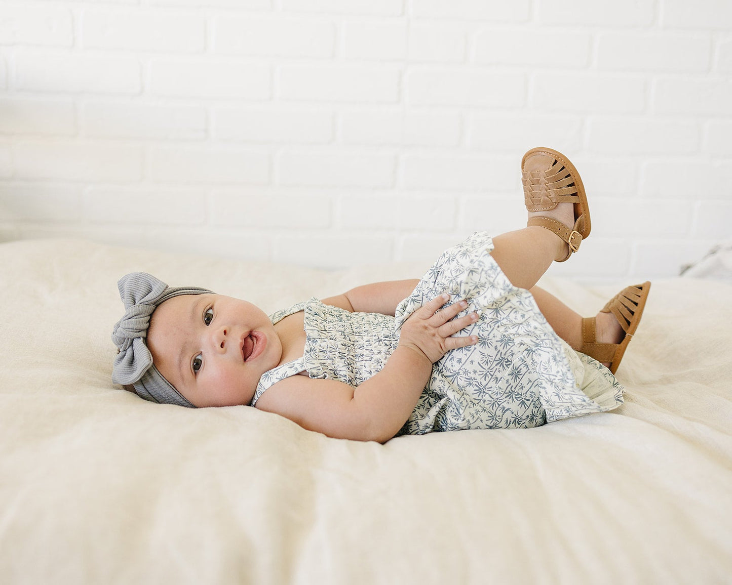 Palm Tree Linen Dress