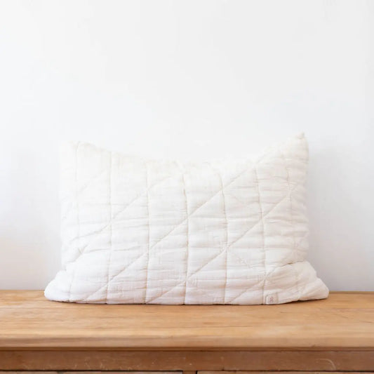 Quilted Pillowcase - Natural