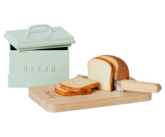 Miniature Bread Box w/ Utensils