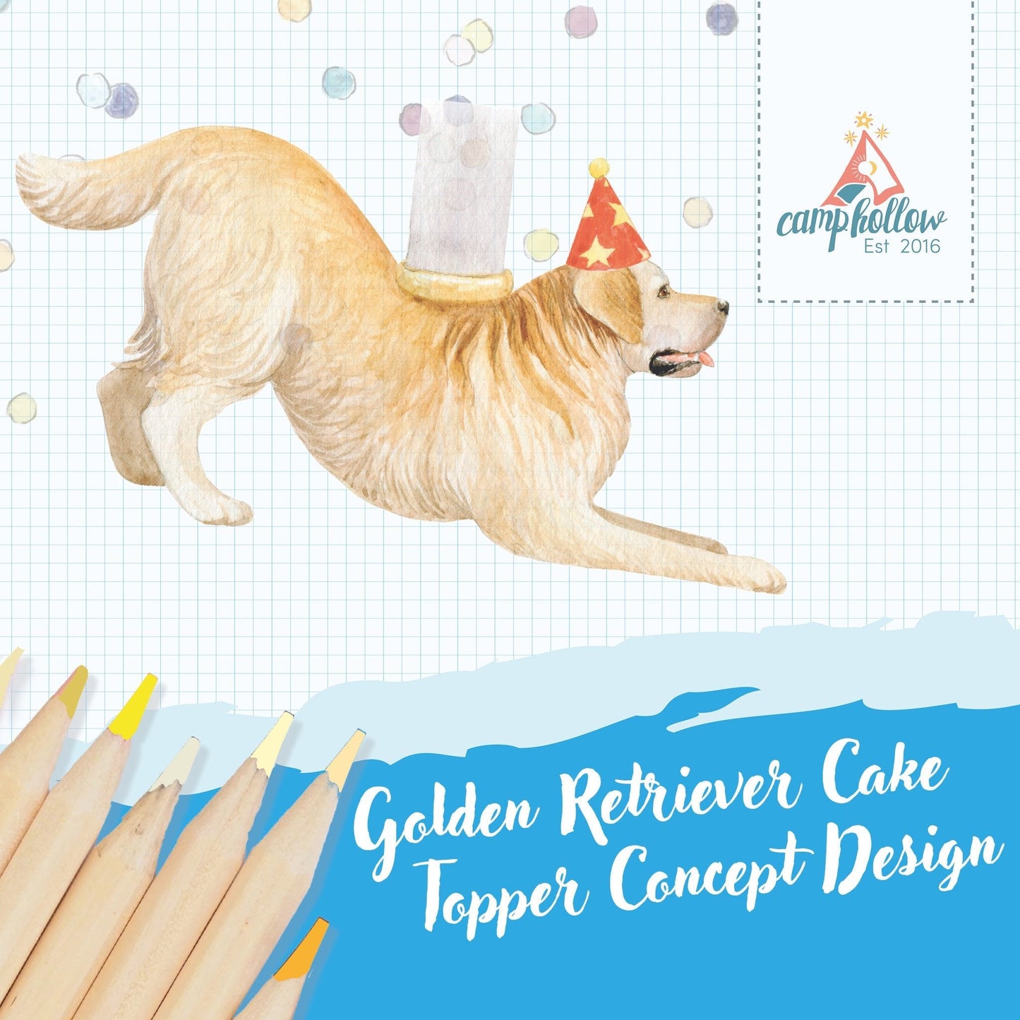 Golden Retriever Cake Topper