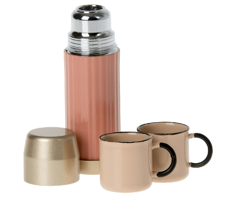 Thermos and Cups - Soft Coral