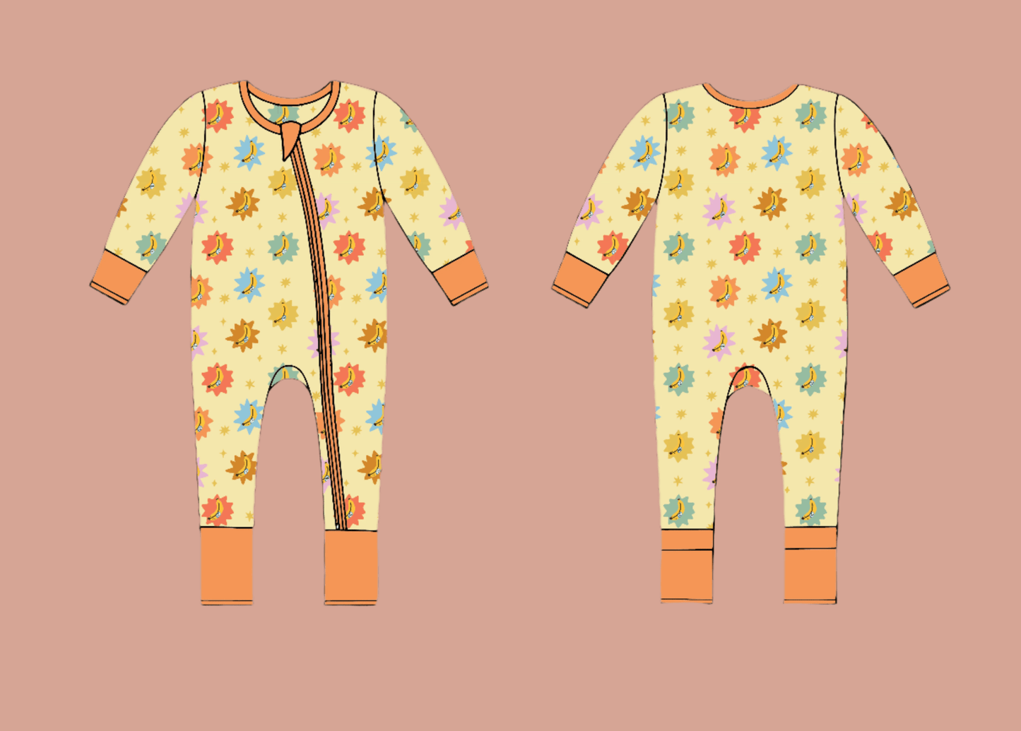 Its Bananas Zipper Romper