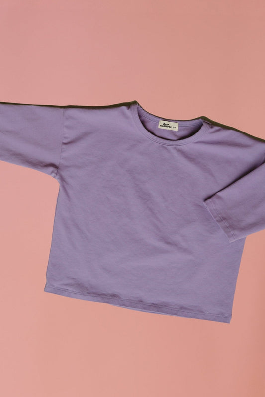 Long Sleeve Basic Tee - Purple