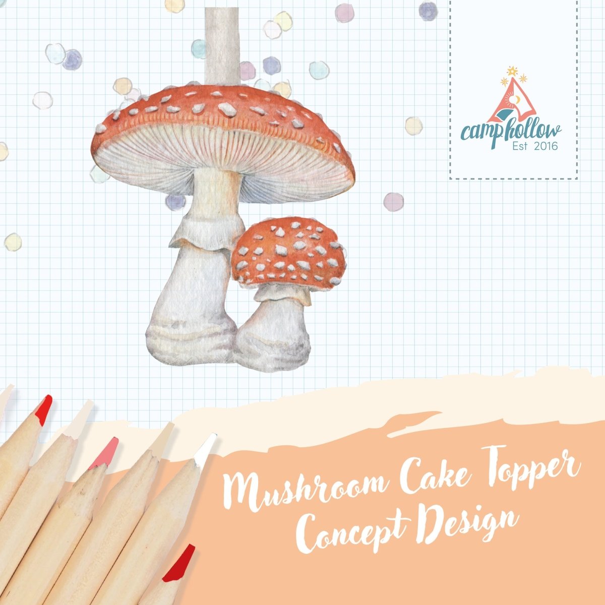 Mushroom Cake Topper