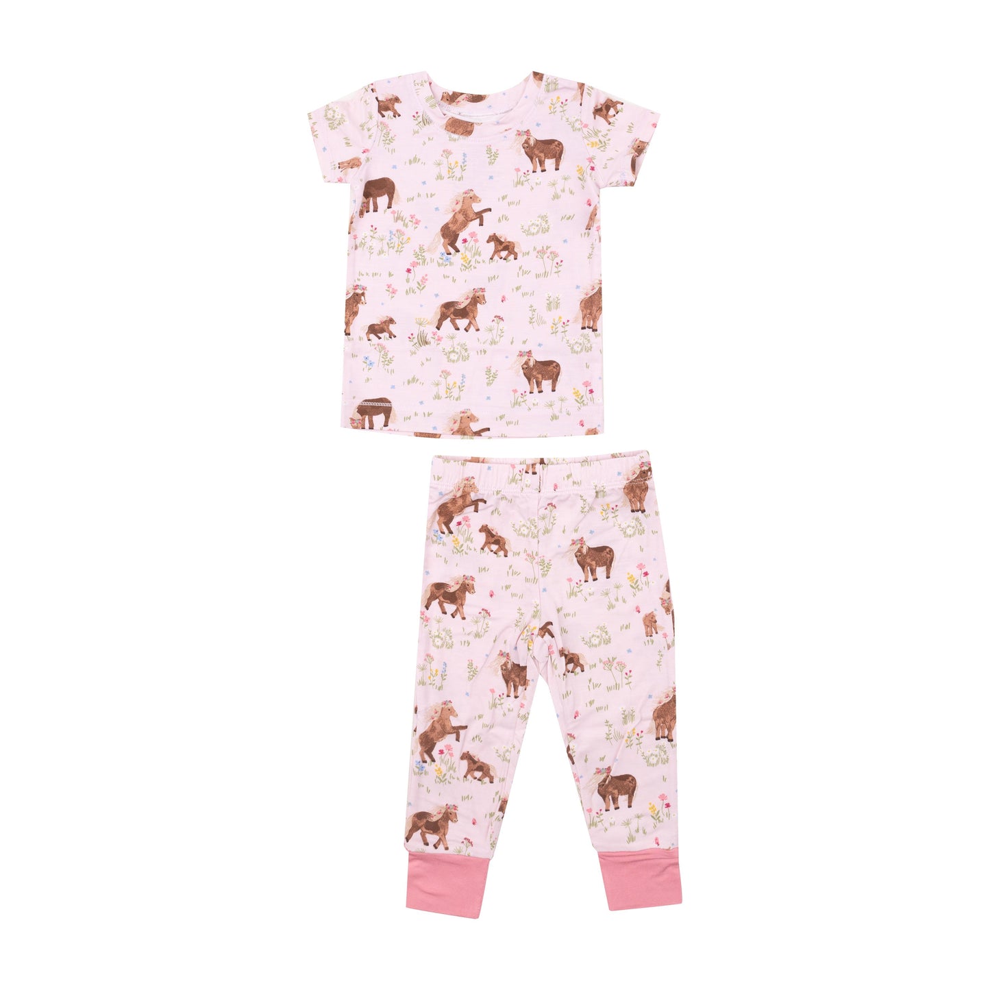 S/S Loungewear Set - Watercolor Ponies