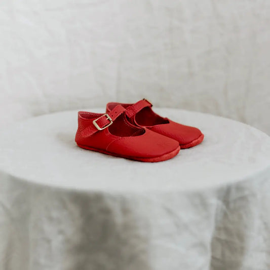 Soft Soled Mary Jane - Red