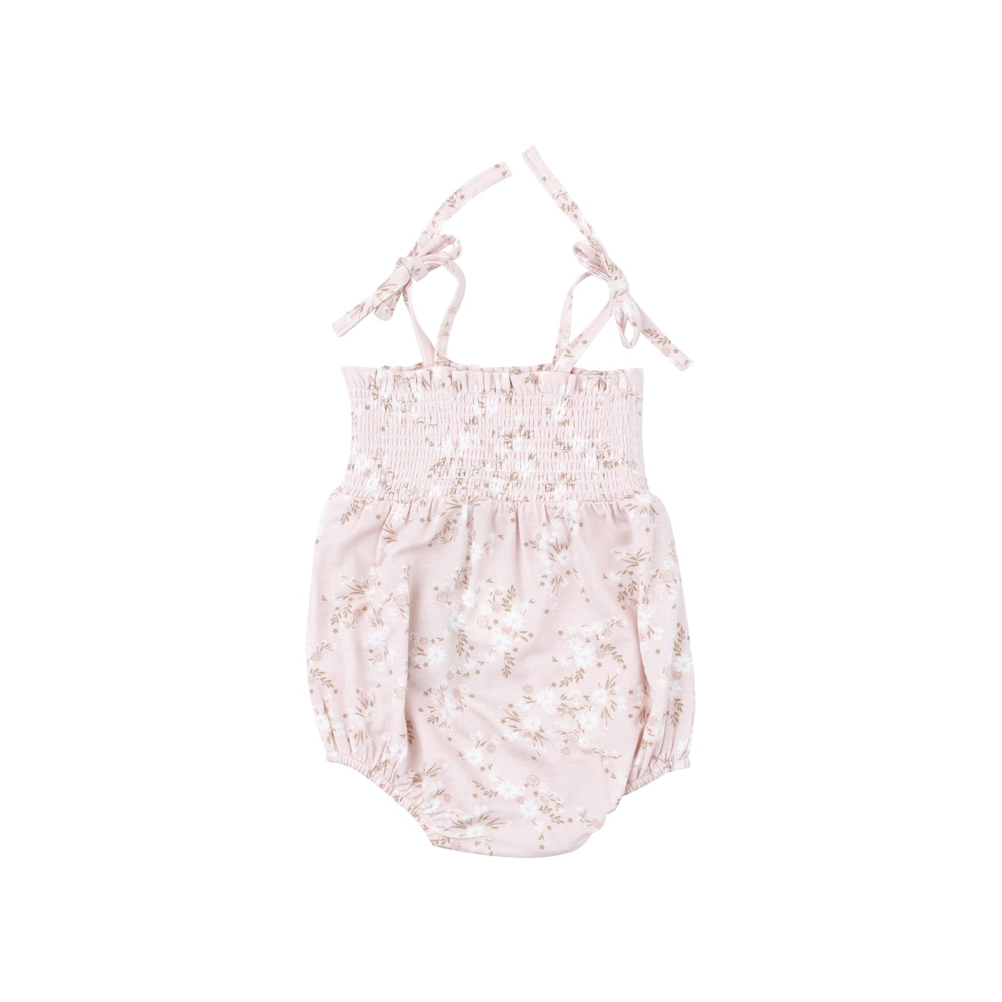 Tie Strap Smocked Bubble - Floaty Day Daisies