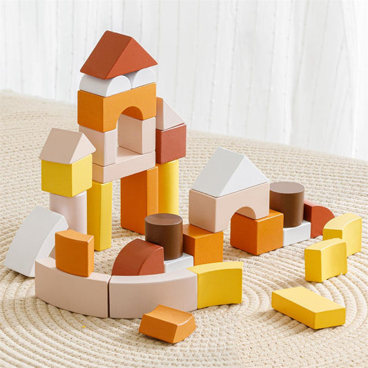 Tiny Land® Boho Mama Best Wooden Blocks for Kids